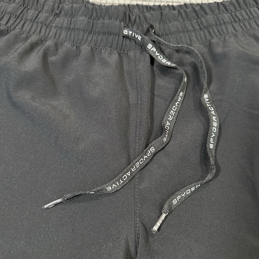 Spyder Active Black Running Training Shorts w/ Compression Liner Men's Large - Picture 2 of 6